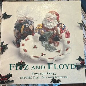 Vintage NIB Fitz and Floyd Toyland Santa